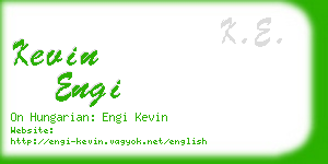 kevin engi business card